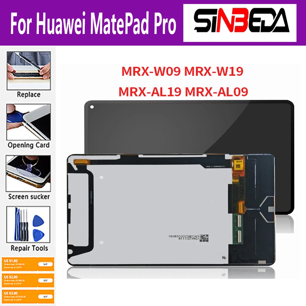 10.8'' Original For Huawei MatePad Pro MRX-W09 MRX-W19 MRX-AL19 MRX-AL09 Tablet LCD Display Touch Screen Digitizer Assembly Part