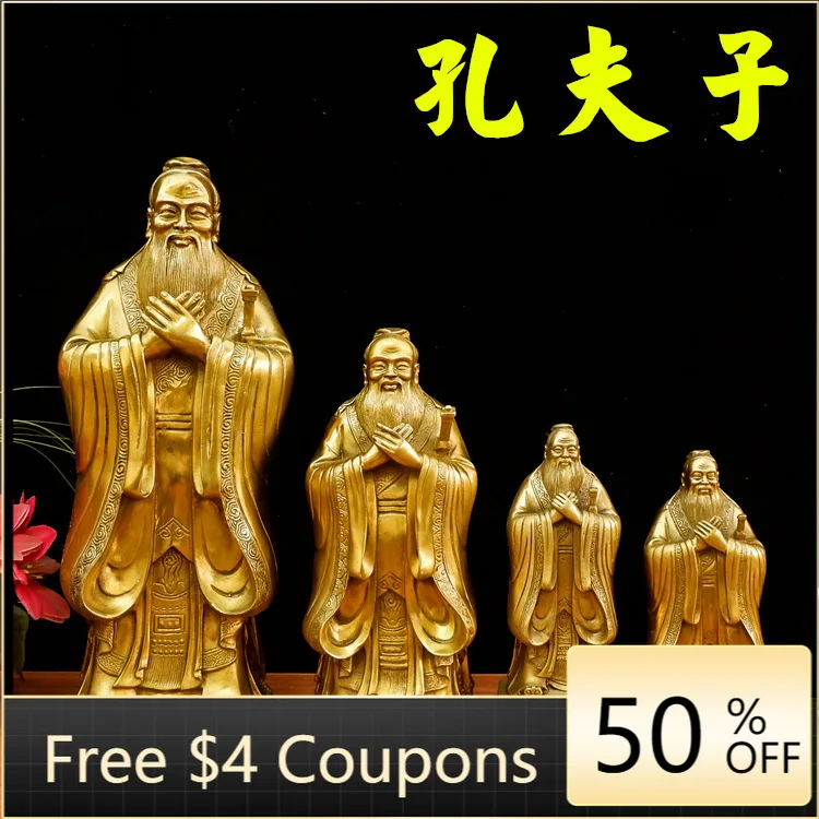 

Confucious Figure Ornaments Brass Confucius Brass Crafts Home Furnishings decorations decorations for home