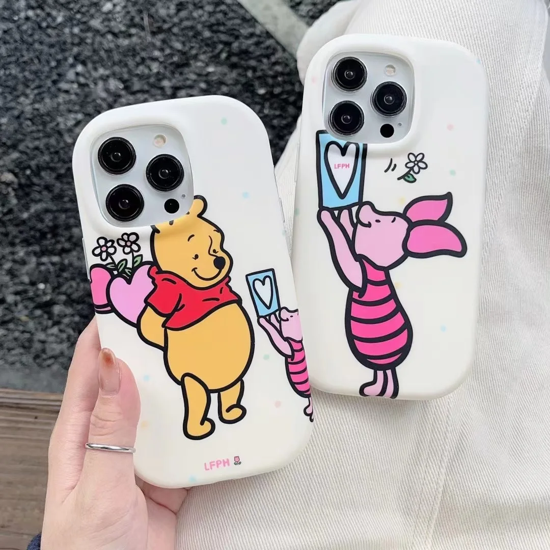 

Disneys winnies the poohs piglets cute pink cartoon Phone Cases For iPhone 15 14 13 12 11 Pro Max Back Cover