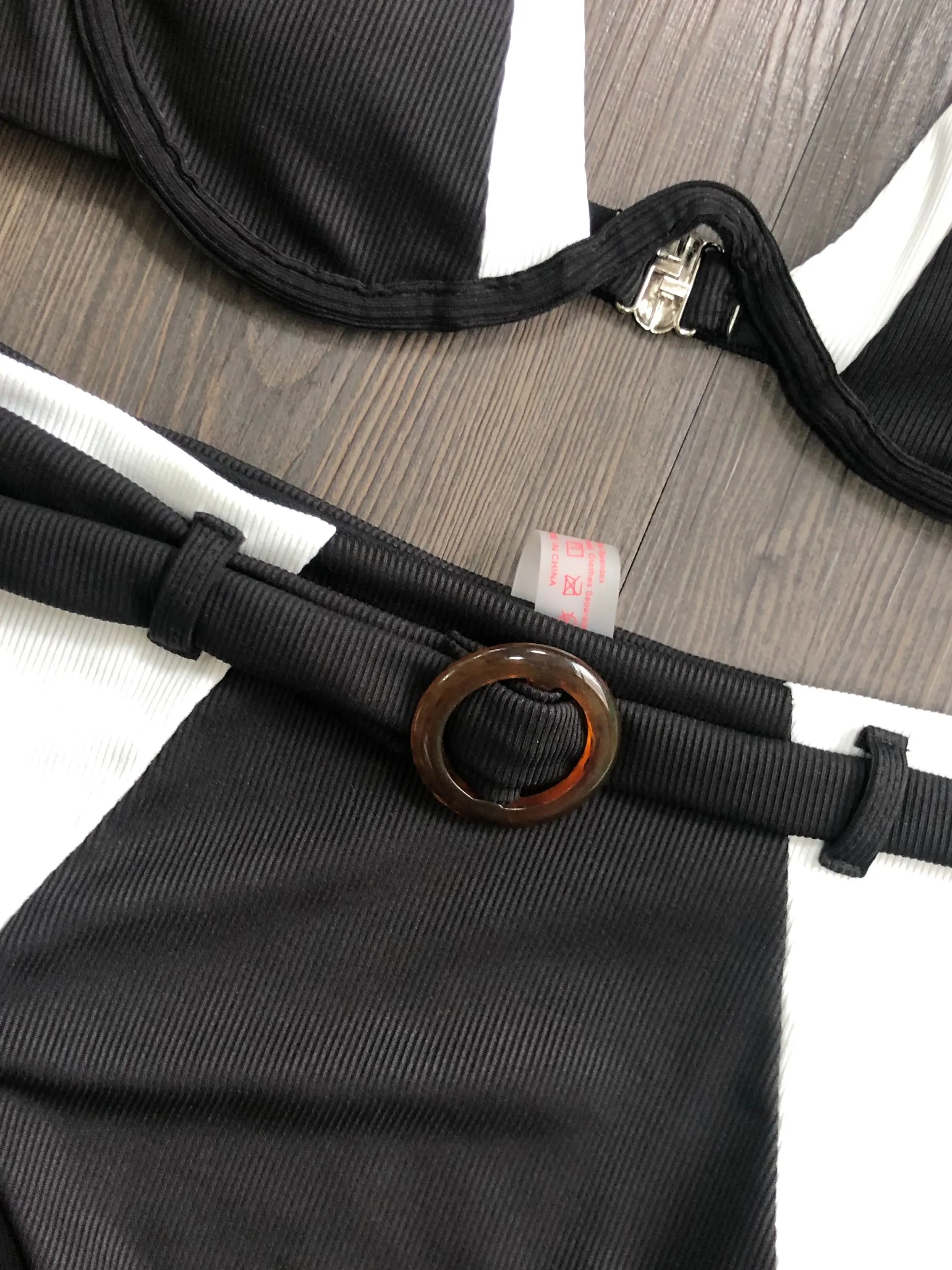 Бикини женское с высокой талией и V-образным вырезом цветочным принтом