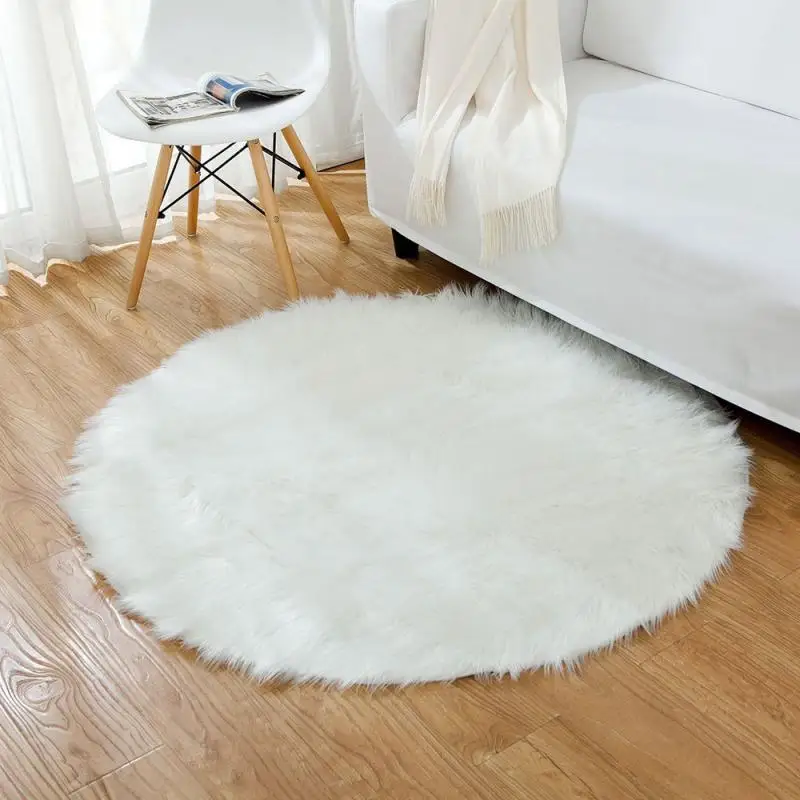 

Soft Artificial Sheepskin Rug Chair Cover Artificial Wool Warm Hairy Carpet Seat Wool Warm Textil Fur Area Rug Bedroom Mat TSLM2