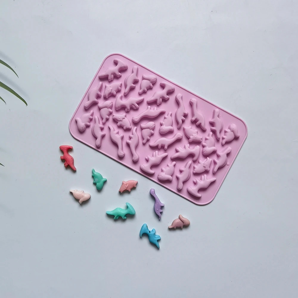 

3D Dinosaur Silicone Mould Cake Chocolate Candy Fondant Candle Soap Craft Mold Baking Tools Cartoon Dinosaur Dessert Decoration