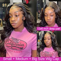 small big size cap body wave 13x6 lace front wig hd transparent lace frontal wig remy human hair wigs for women pre plucked