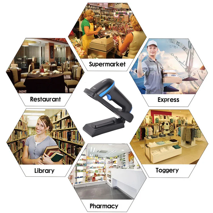 YHD-5800DB 2D-считыватель Qr-кодов Hands-Free Беспроводной Bluetooth-прочный сканер штрих-кода с зарядной базой (art.: 3920cd35da537) - 3920cd35da537