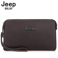 jeep buluo male with card slots brand clutches bags mens handbag for phone and pen high quality pu wallets hand bag