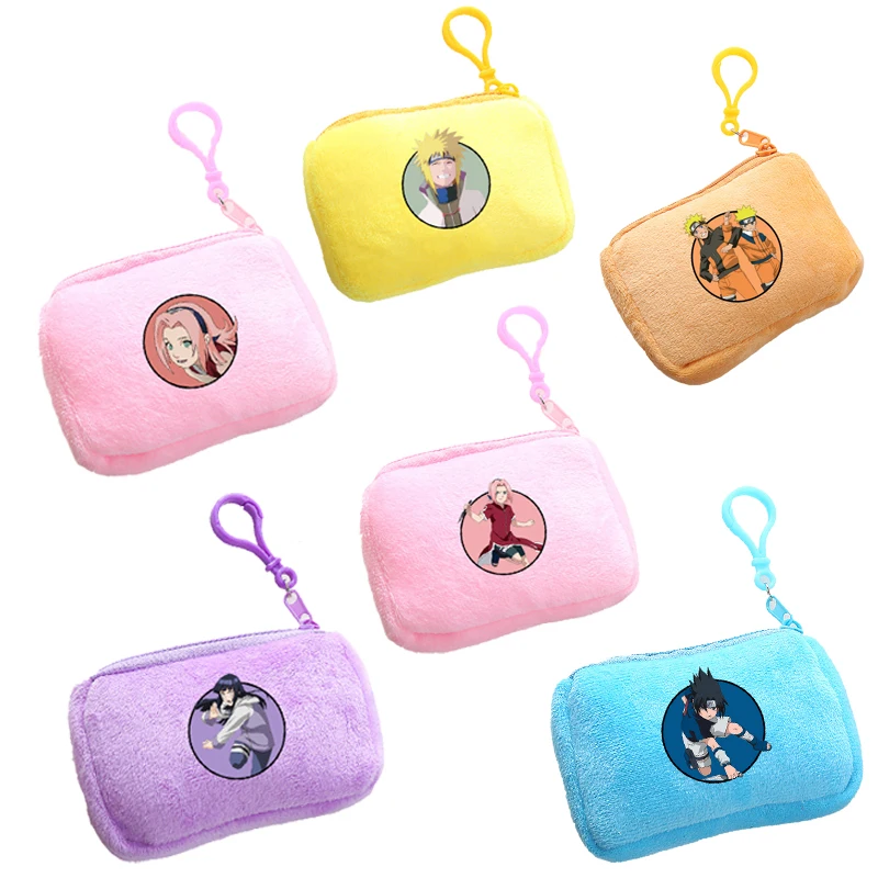 Кошелек для мелочи из плюша с рисунком Наруто аниме модный бумажник изображением