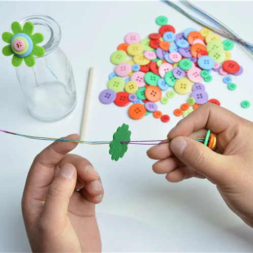 Букет пуговиц сделай сам цветок ручной работы для детей рукоделия детского сада
