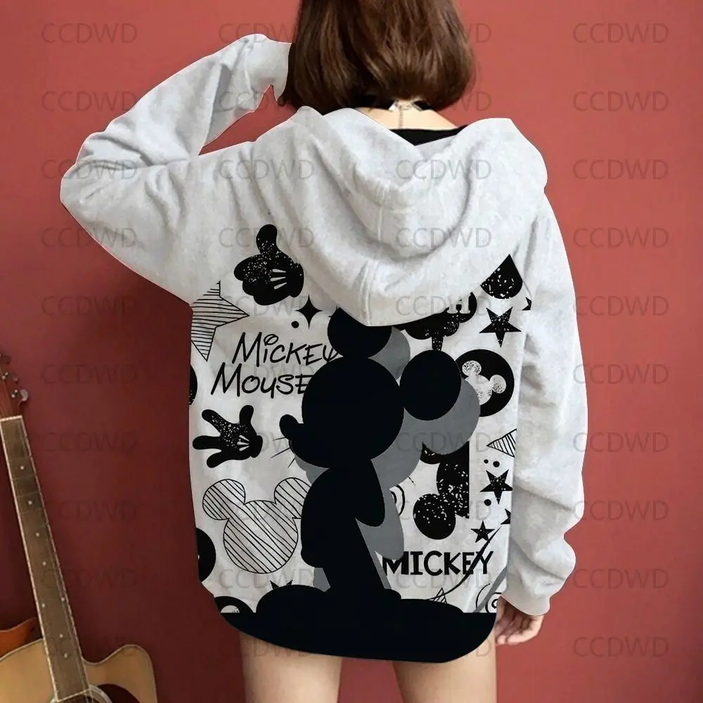 

Sweatshirt Kawaii Clothes Tops Pullover Female Clothing Jackets Hoodies Women Hooded Sweatshirts Vintage Long Sleeve Top Mickey