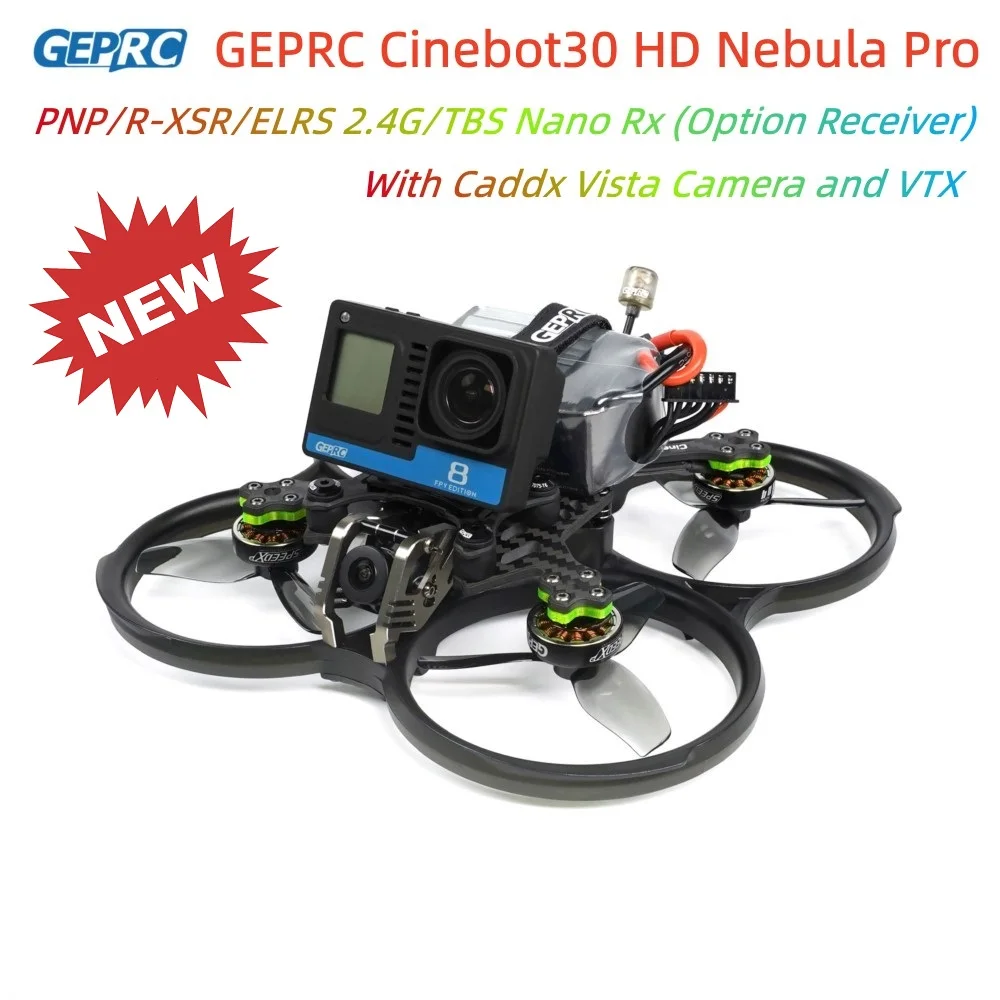 

GEPRC Cinebot30 HD Nebula Pro 3inch 4~6S FPV Drone PNP/R-XSR/ELRS 2.4G/TBS Nano Rx COB Lamp with HD Caddx Vista System for FPV