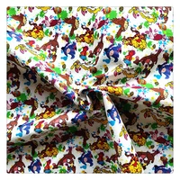 free shipping cheap sale 100pure cotton digital printed cute bear tige characters designer fabric for sewing meters