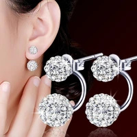 fmily minimalist ball earrings s925 sterling silver new retro fashion temperament light luxury jewelry for girlfriend gifts