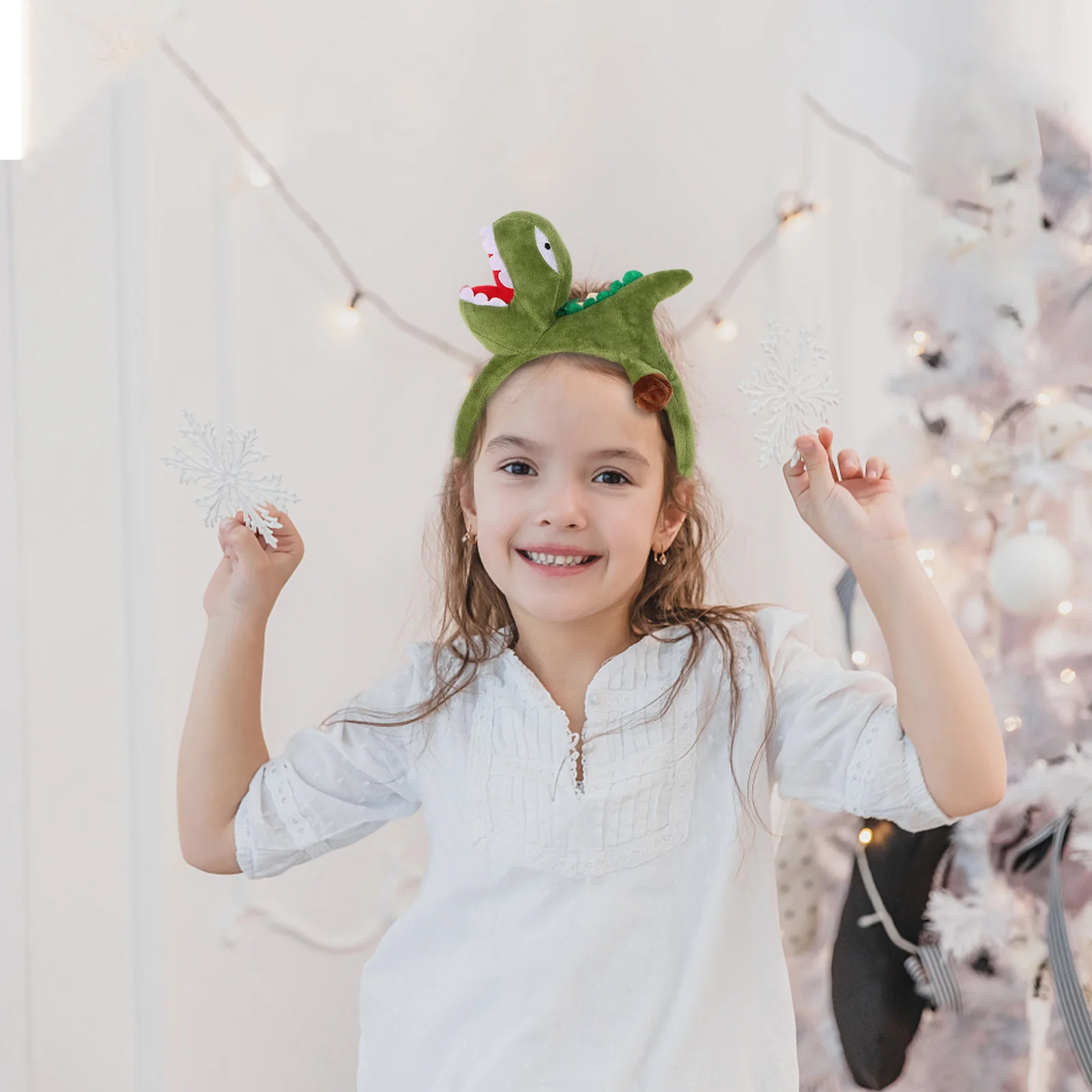 Детская пластиковая повязка на голову в форме динозавра