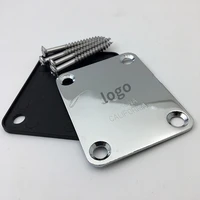 ohello neck plate goldchromeblack for sttele electric guitar chrome electric guitar neck plate neck joint board with fd logo