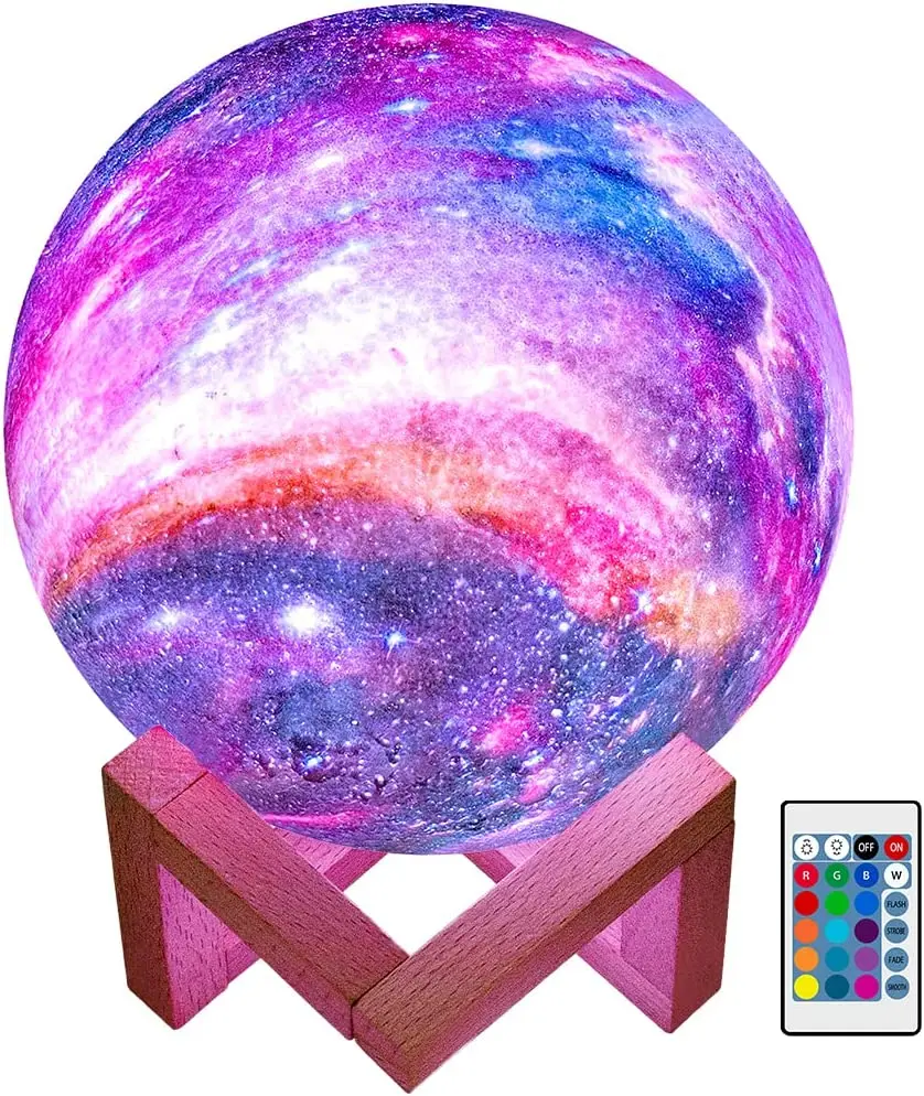 Moon Lamp Galaxy Lamp 16 Colors LED 3D Moon Light, Remote & Touch Control Lava Lamp Moon Night Light Gifts for Girls  Boys Kids