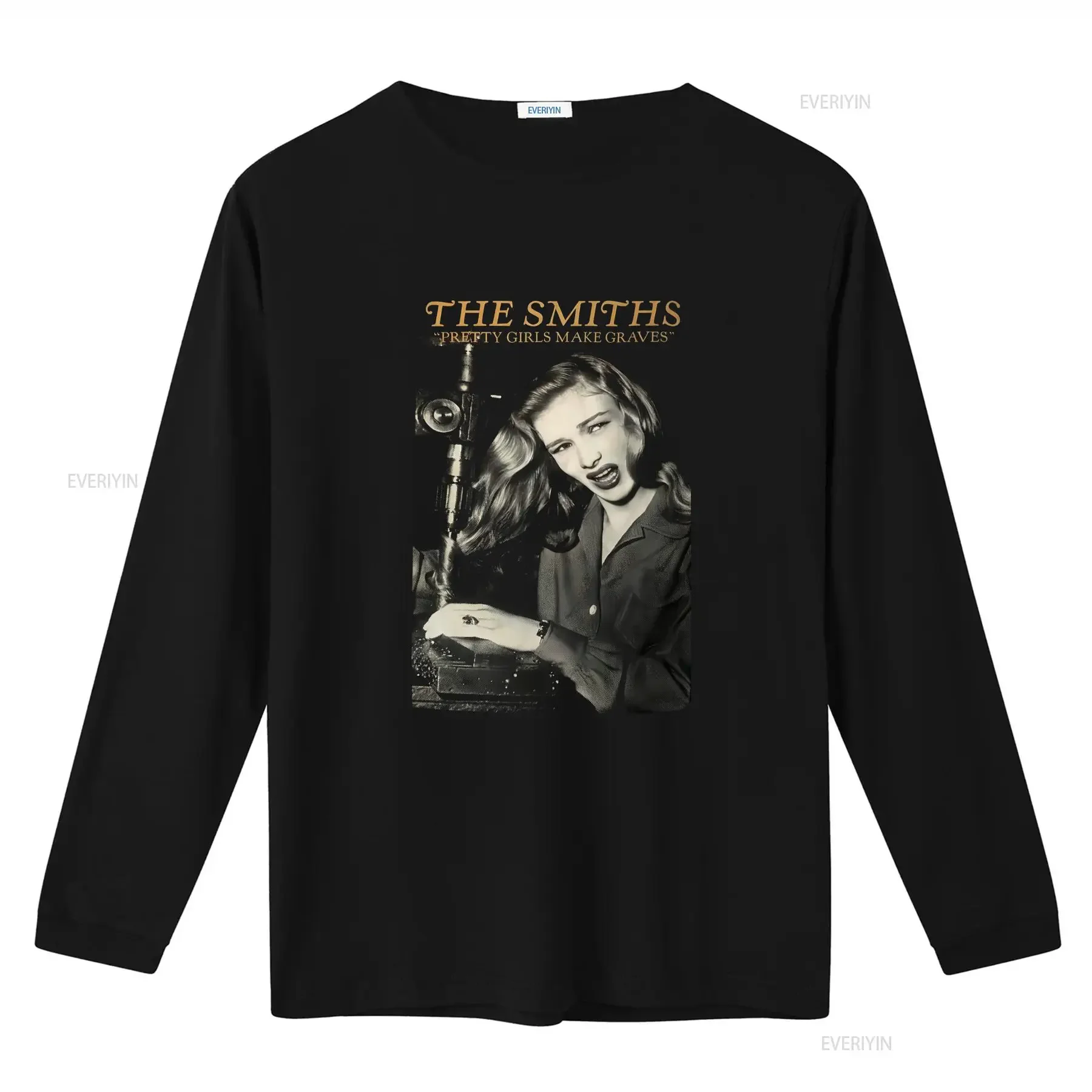 Фото Футболка The Smiths Pretty Girls Make Graves Veronica Lake Organic, винтажная, с эффектом потертости, слегка эластичная, универсальная, новая с бирками. №3