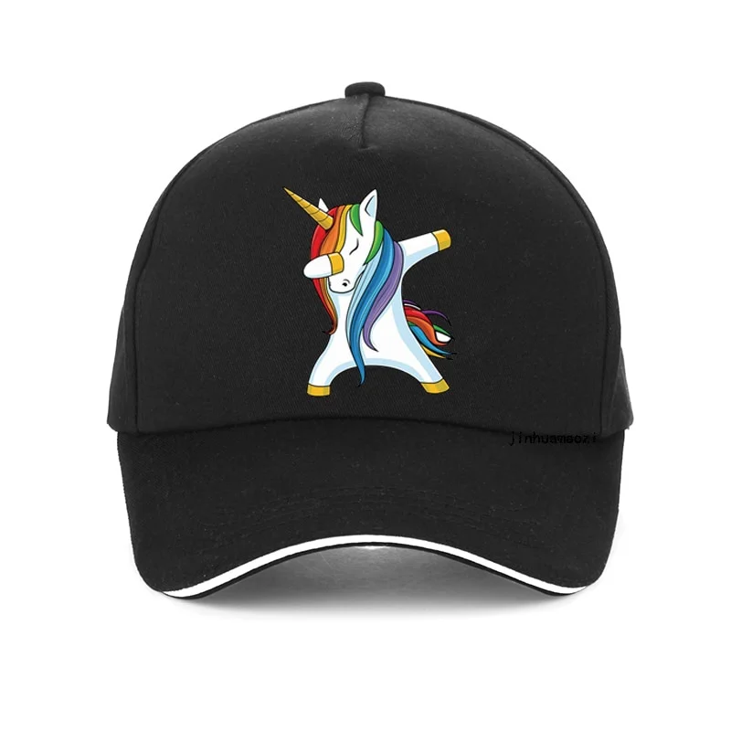 

fashion Dabbing Unicorn Men baseball cap Cartoon Rainbow Unicorn dad Hat Summer Hip Hop caps Casual Snapback hats bone