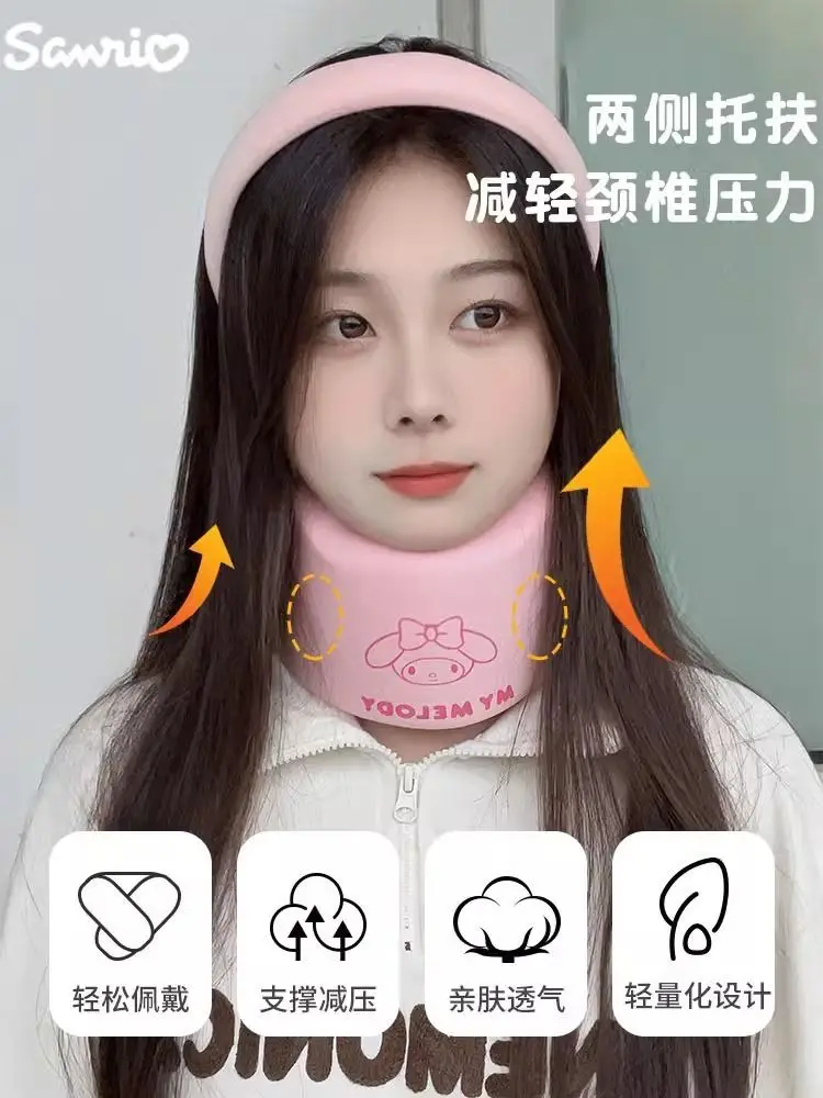 Sanrio Cartoon Innovative Neck Protector Kawaii Anime Kuromi Pacha Dog Office Staff Cervical Spine Protection