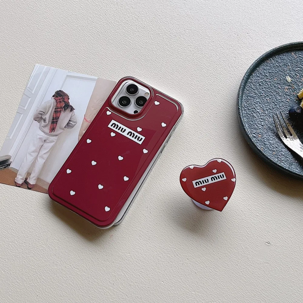 

Чехол в горошек с держателем для iphone 14 14Pro 14Promax 11ProMax 11 12ProMax 12Pro 12 13ProMax 13Pro 13, мягкий чехол