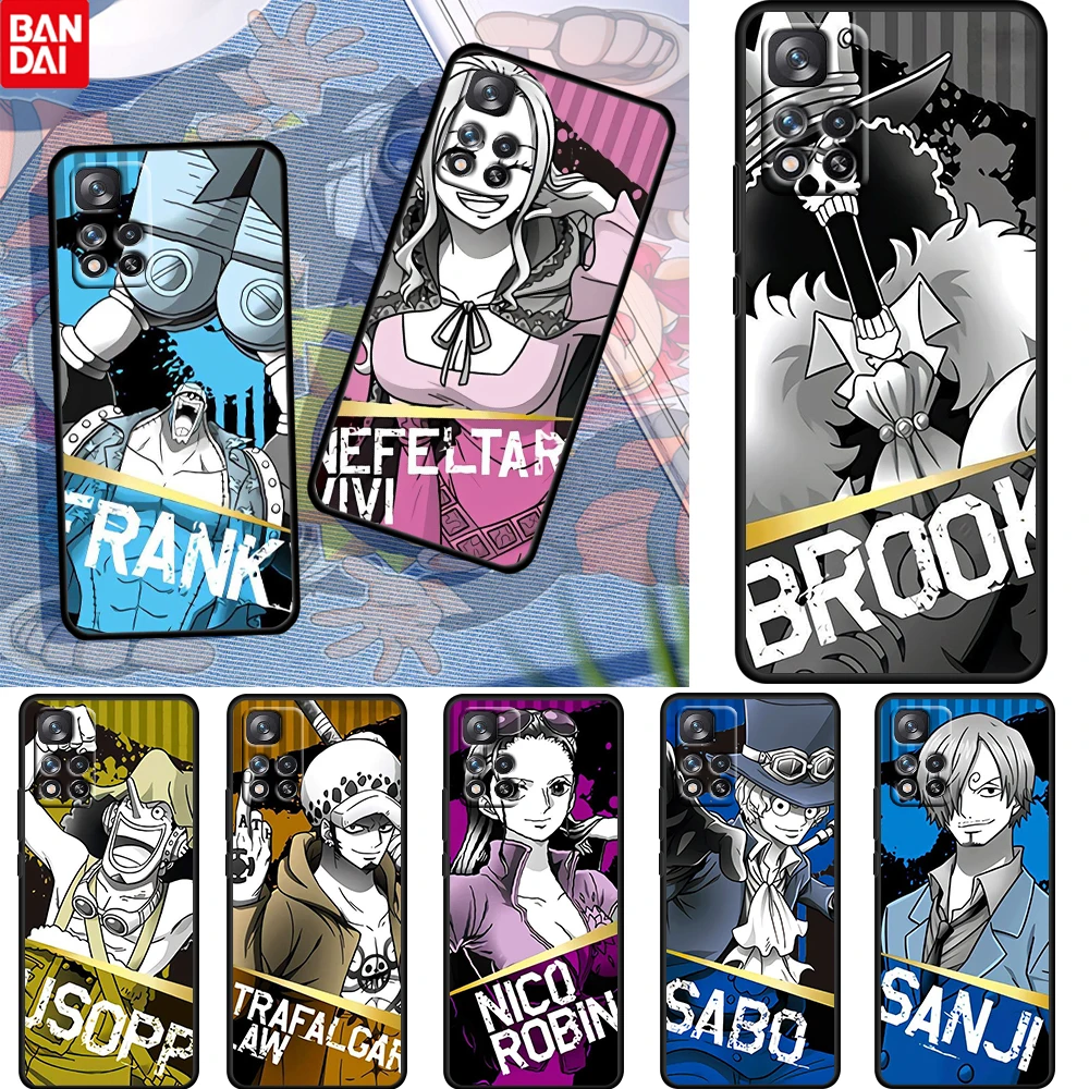 

Cute Anime ONE PIECE Luffy For Xiaomi Redmi Note 11 10 11T 10S 9 9S 8 7 5G 4G TPU Soft Black Phone Case Fundas Coque Capa Cover