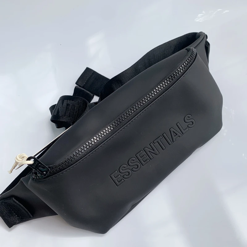 ESSENTIALS Crossbody Waist Bag Men Casual Leather Waterproof Chest Pack Travel bag Street Trend Unisex Belt Bag
