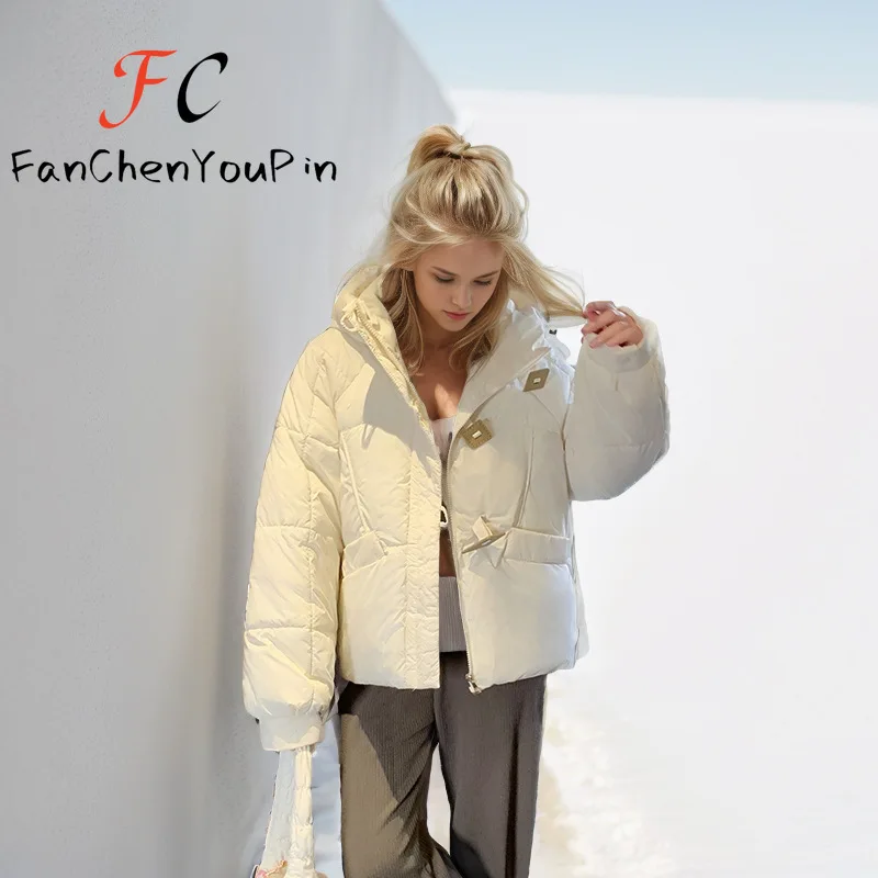 Пальто женское с длинным рукавом Повседневная теплая куртка капюшоном винтажная