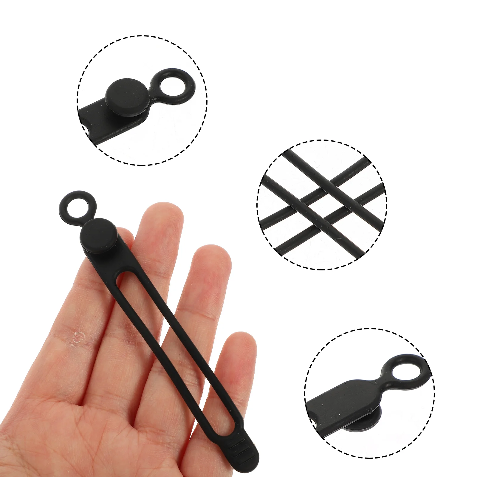 

16pcs Reusable Cable Ties Silicone Wire Organizers Desktop Cable Cord Managers