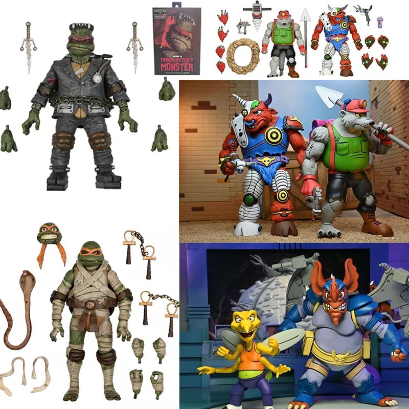 

NECA Michelangelo As Mummy Monster Frankenstein's Turtle Dirtbag Groundchuck Wingnut Screwloose Bebop Rocksteady Action Figure