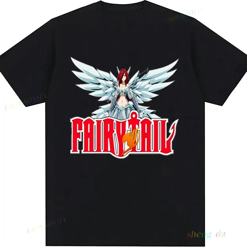 Футболки с графическим принтом в стиле аниме Fairy Tail Natsu Dragneel Lucy Heartfili Ullzang, мужские футболки с короткими рукавами и принтом, женские хлопковые топы с круглым вырезом (art.: 3920db2d05db2) - 3920db2d05db2