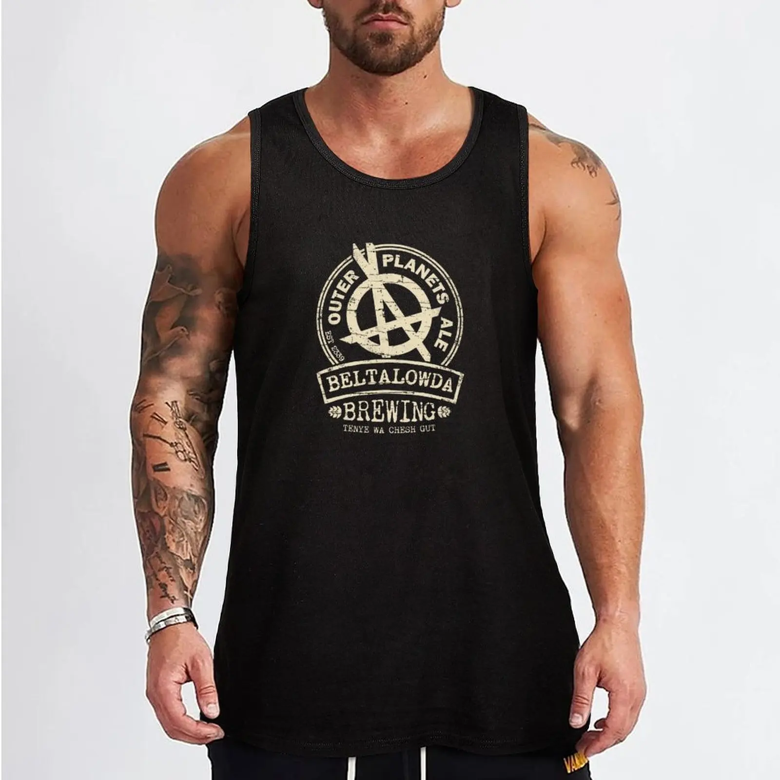 Фото Outer Planet Ale Tank Top Мужские футболки спортивные футболки для мужчин Бодибилдинг для мужчин Самые продаваемые товары №2