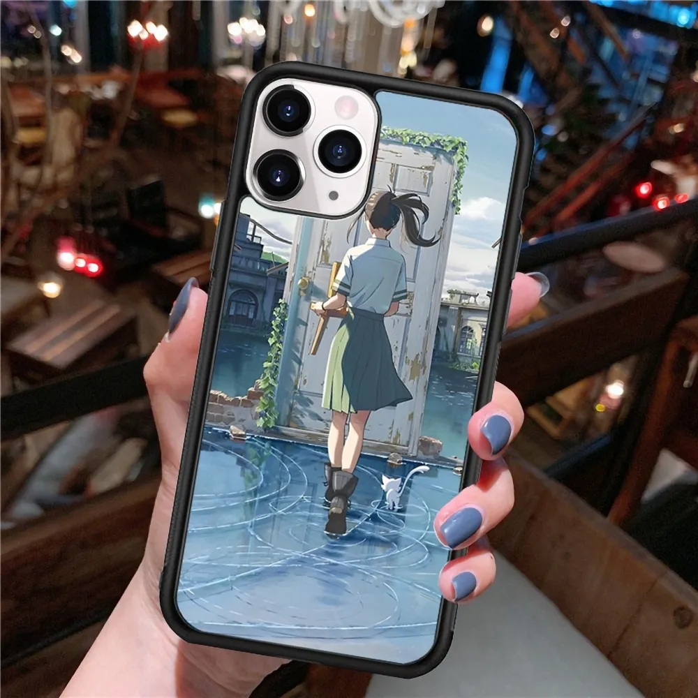 Suzume no Tojimari Phone Case Silicone PC+TPU Case For iPhone 14 11 12 13 Pro Max 8 7 6 Plus X XR Hard Fundas