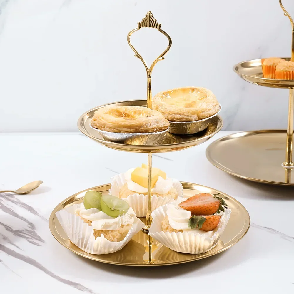 Многослойная стойка для торта из нержавеющей стали с приглушенной сумкой