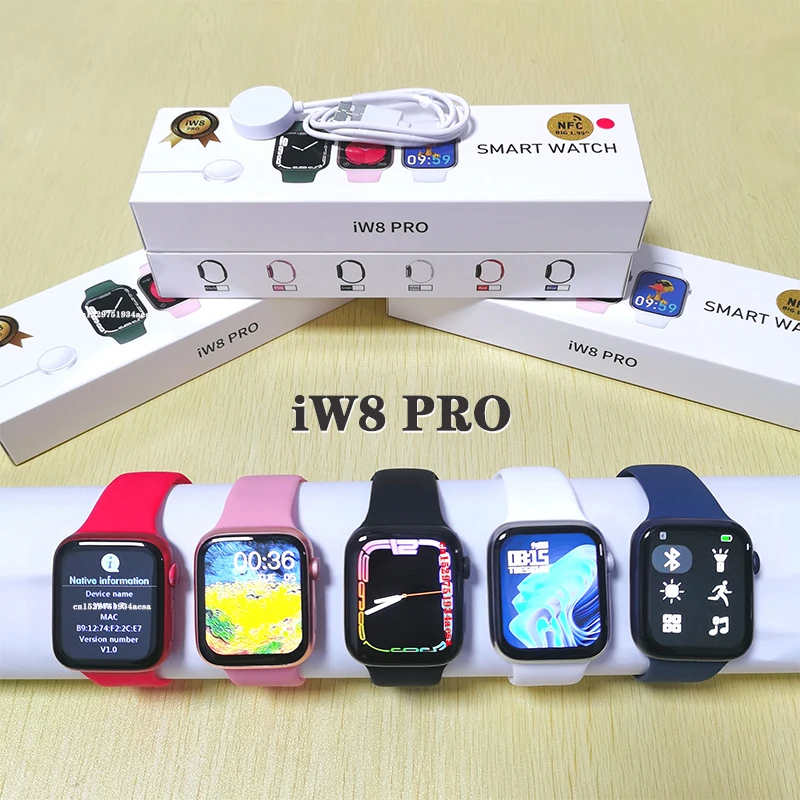 

iW8 PRO Smart Watch 2/3/4/5/6PCS 1.99 inch Wireless charging NFC Women Men PK X8+PRO