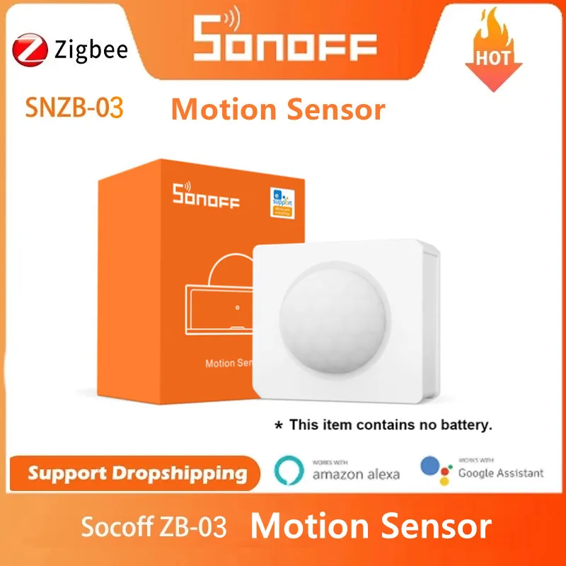 

SONOFF SNZB-03 ZigBee Smart Home Motion Sensor Wireless Motion Detector Get Alerts Trigger Lights To Turn On Work With ZBBridge