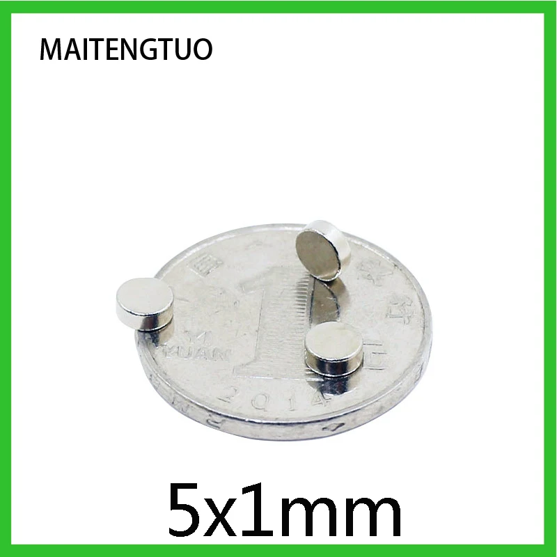 

100/200/300pcs 5x1mm Rare Earth Magnets Diameter 5x1 mm Small Round Magnets N35 5mmx1mm Fridge Permanent Neodymium Magnets 5*1mn