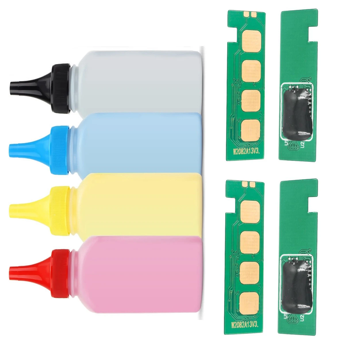4 Refill Color toner Powder + 4 chip for 116a 117a 119A w2060a W2070a For HP MFP179fnw 178nw MFP178nw 150a 150nw