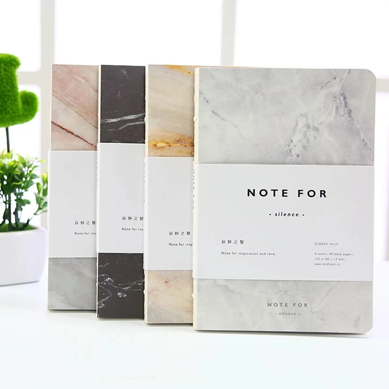 

Creative South Korea NOTE FOR SILENCE A5 marble Notebook Student stationery learning Diary notepads portable hand book libreta