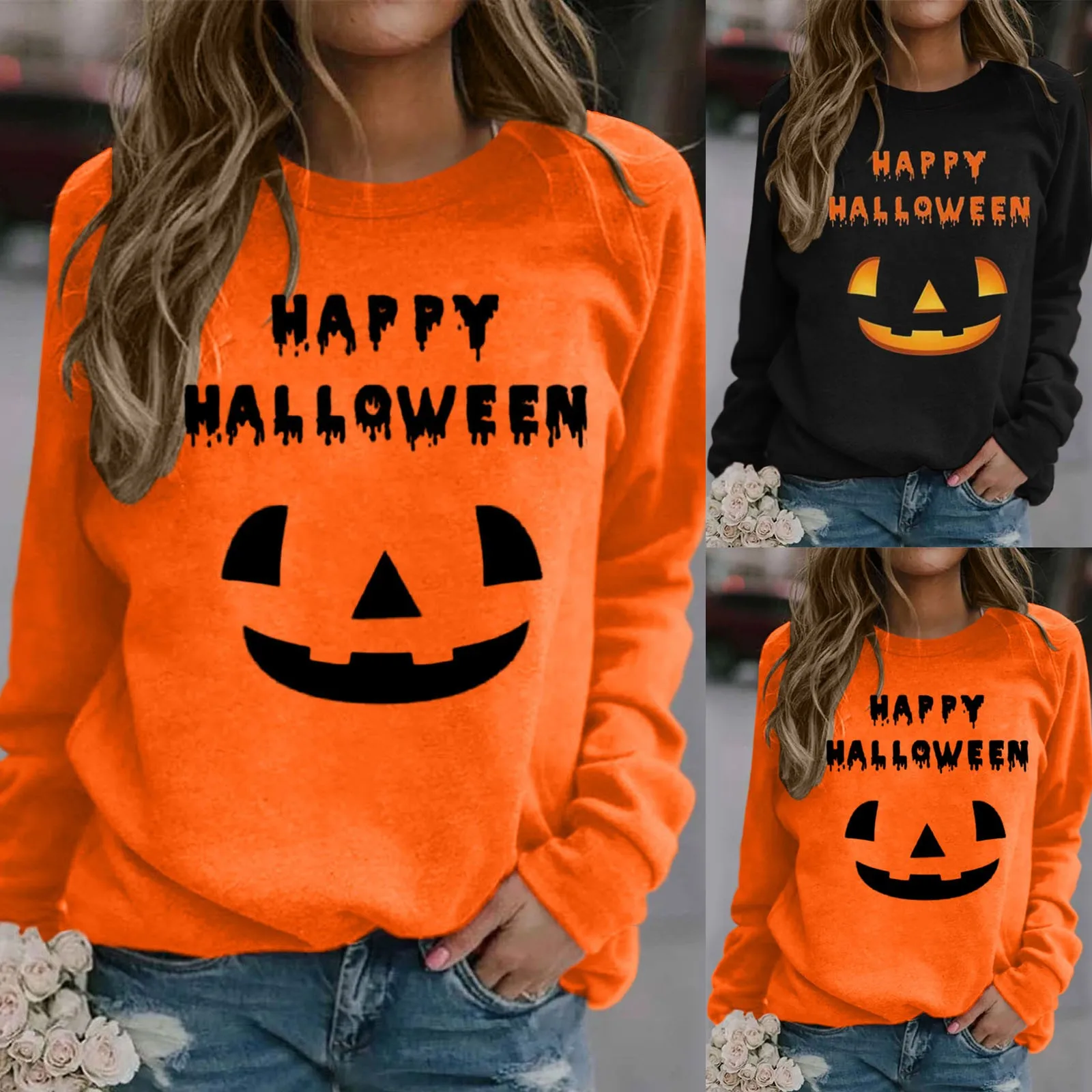 

Womens Mock Neck Tees Ladies Women Halloween Hooded Print Round Neck Long Purple Hoodie for Women Zippered Tunic