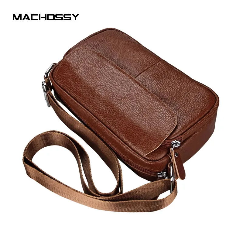 

New bags genuine leather crossbody Bag messenger bags men's shoulder men bag flap zipper vintage Mini crossbody bags