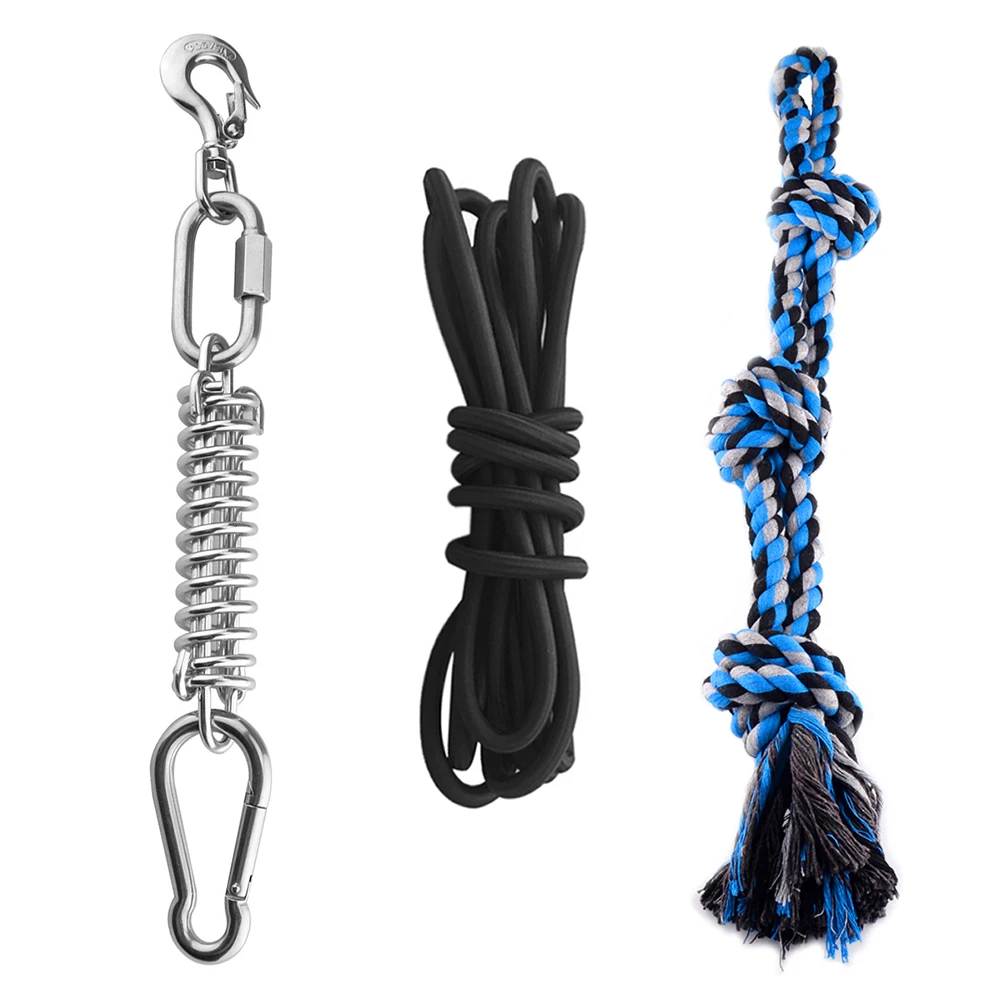 

Exercise Easy Install Muscle Builder Outdoor Hanging Rope Toy Durable Home Play Pull For Dogs Spring Pole Garden Bite Resistant