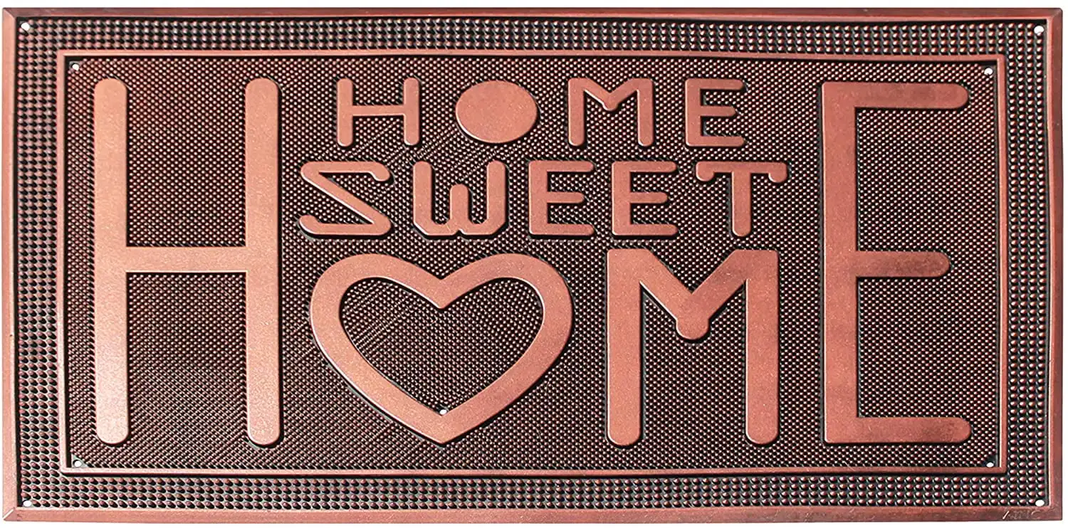 

Sweet Rubber Pin Mat Heavy Duty Doormat 24"X39", Copper