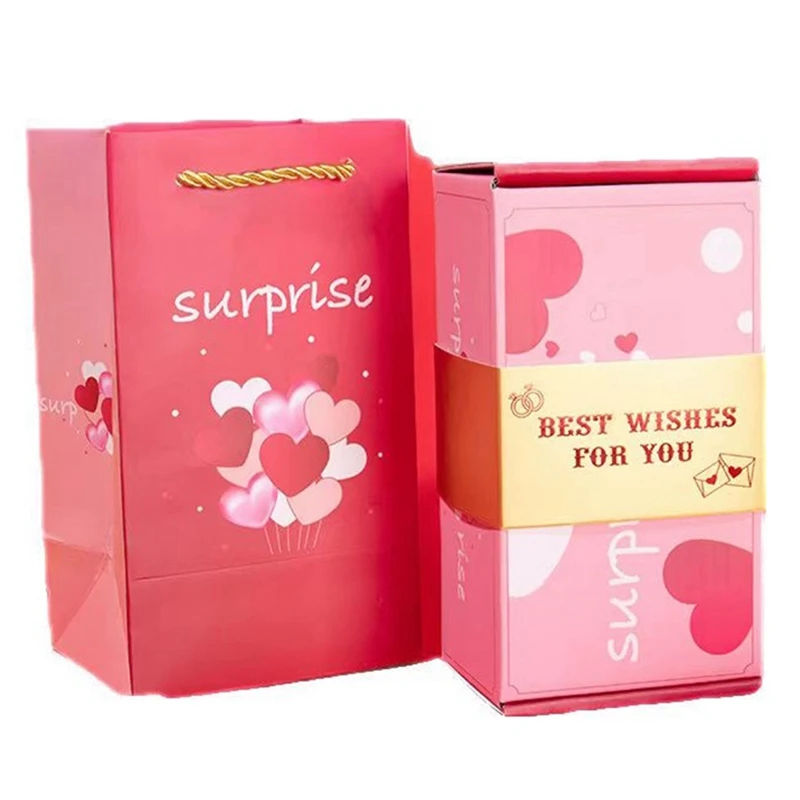 Money Pop Up Surprise Birthday Prank Box, Money Roll Gift Box For Cash Gift, Chinese Red Envelope A