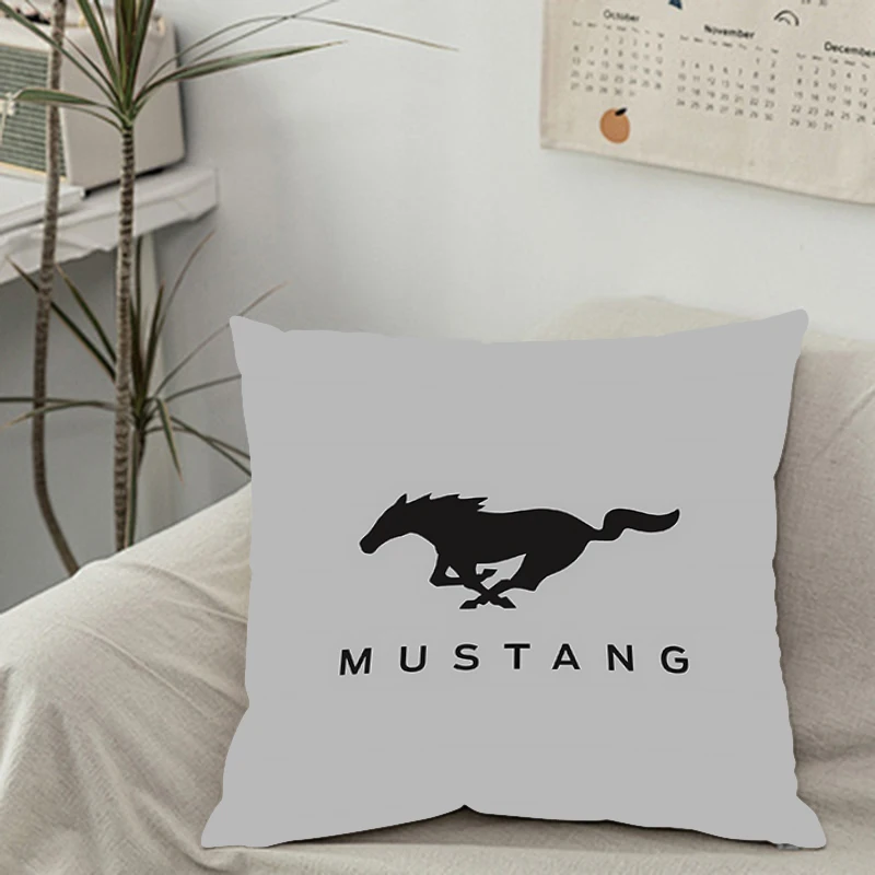 Квадратный чехол для подушки Ford Mustang домашнего офиса и спальни полиэстер