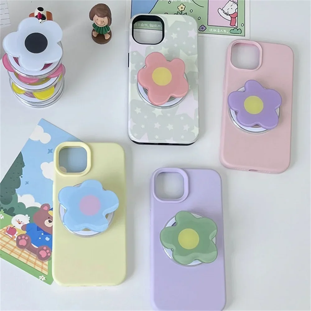 Корейский Милый Розовый Цветок Magsafe Магнитный Держатель Для Телефона