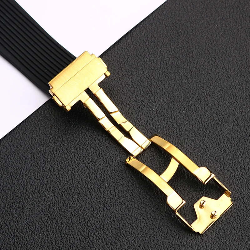 HUBLOT Silicone Watch Strap 19MM Raised Rubber Watch band Hublot Big Bang Classic Wriastband Waterproof  Men Women  Bracelet