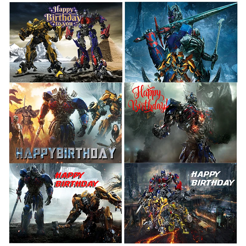 Топпер для торта на день рождения Transformers Optimus Prime смайлик с принтом мальчиков