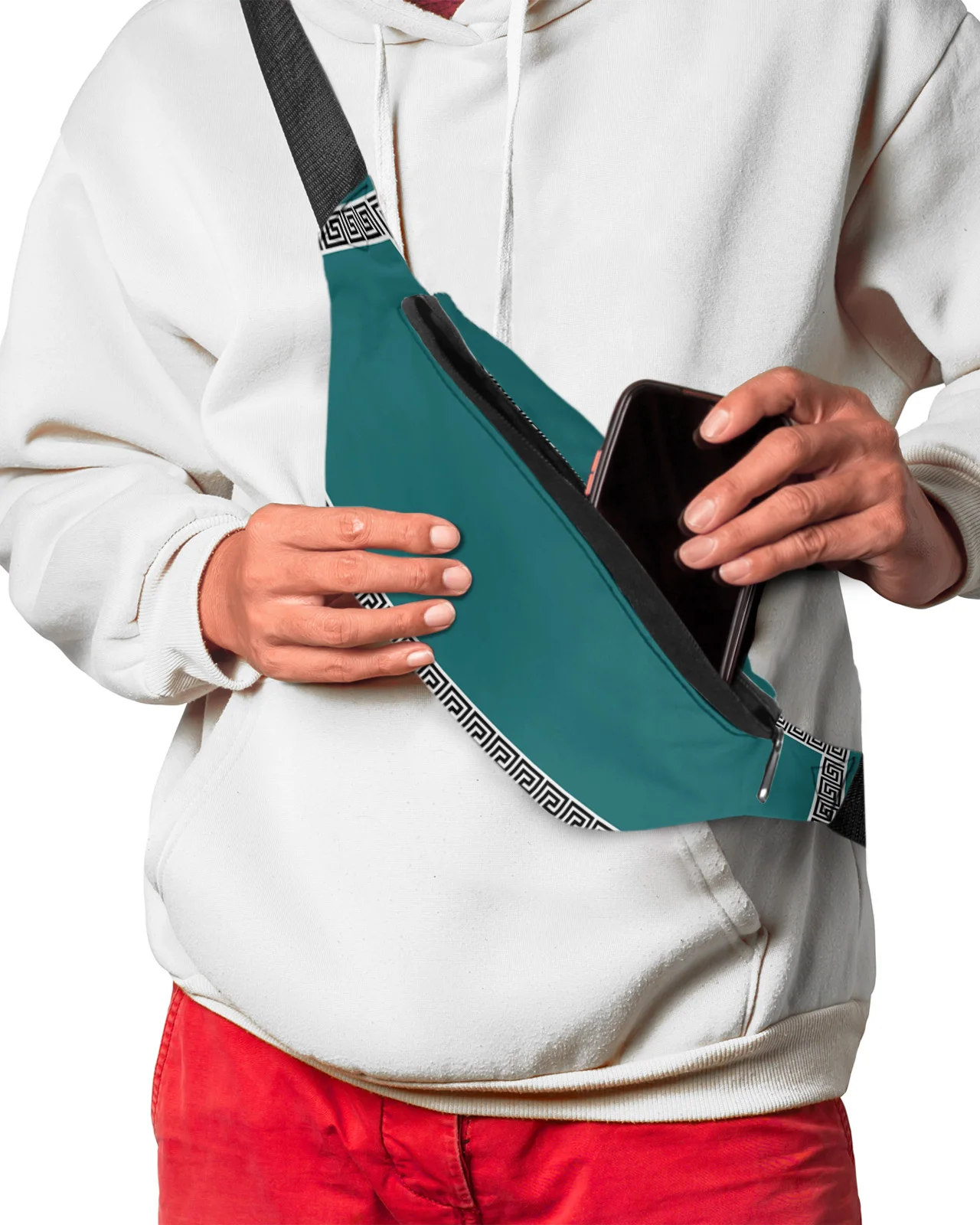 Поясная сумка для мужчин и женщин забавная Сумочка синего зеленого цвета с