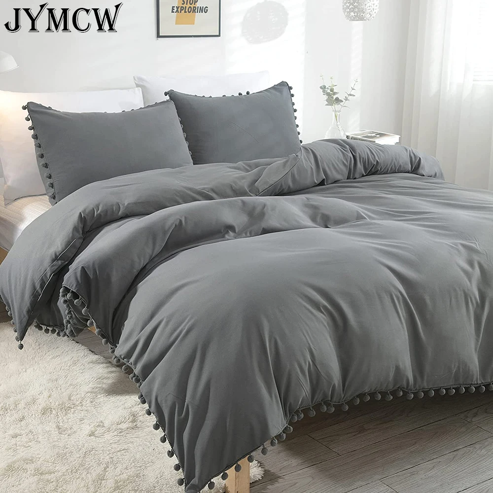 

2022 New Duvet Cover, 3 Pieces (1 Duvet Cover, 2 Pillowcases) Soft Wash Microfiber Duvet Cover with Zip Closure, Corner Ties
