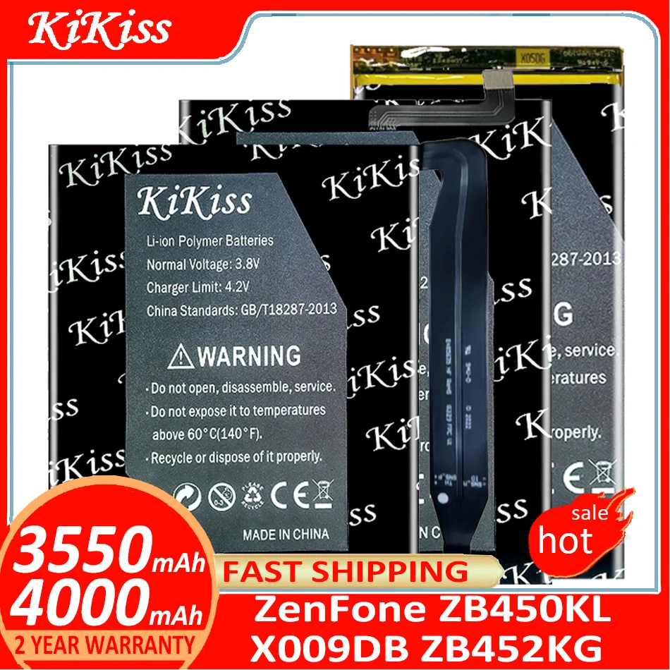 Аккумулятор KiKiss B11P1428, B11P1415 для ASUS ZenFone ZB450KL, батареи X009DB ZB452KG, аккумулятор + трек NO