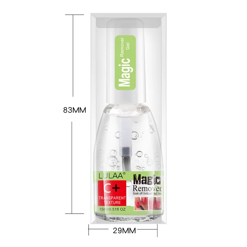 15 мл Магический гель-лак для снятия, быстро смывается верхним слоем лака, очиститель для полуперманентного акрилового УФ-геля.