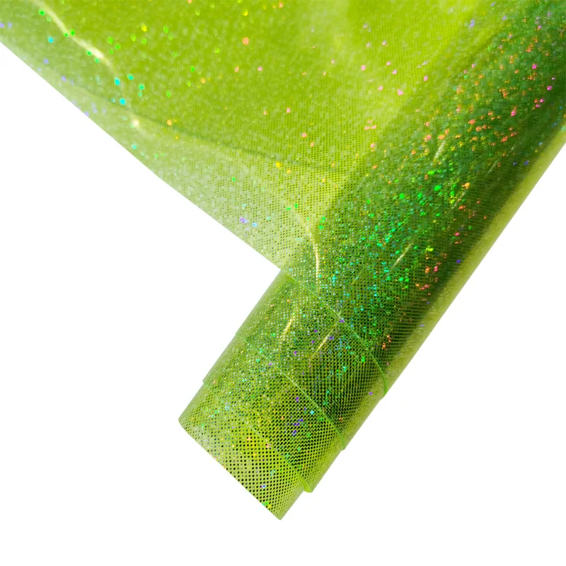 

PVC Laser Holographic Vinyl Faux Leather Sheets for DIY Bows Earrings Bags Crafts Making